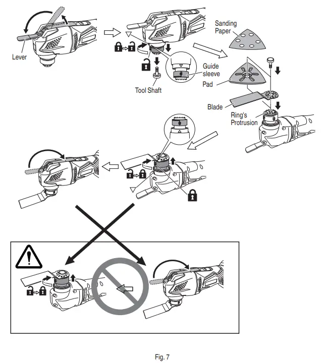 metabo CV18DBL 18V CORDLESS OSCILLATING MULTI TOOL - fig 7