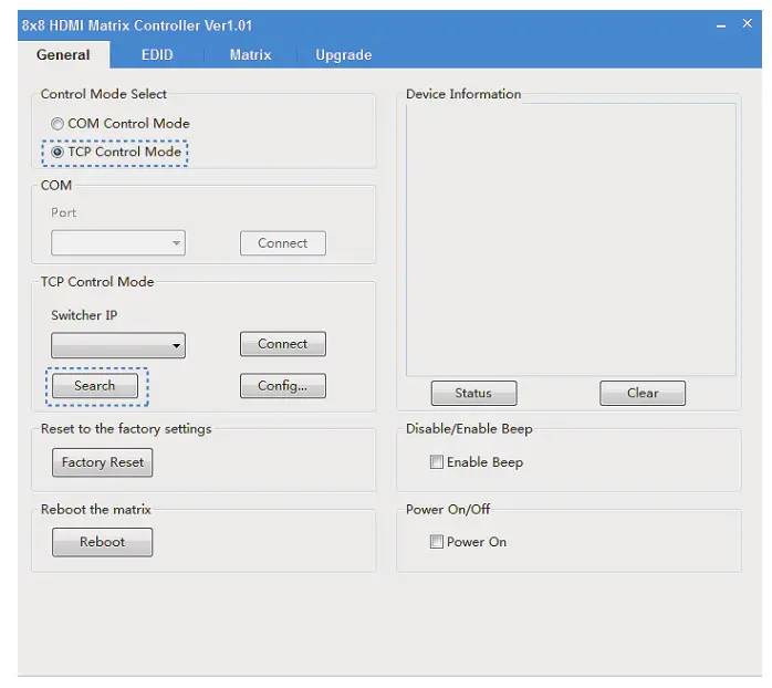 HDBaseT 8×8 Matrix Switcher---IWeb GUI User Guide