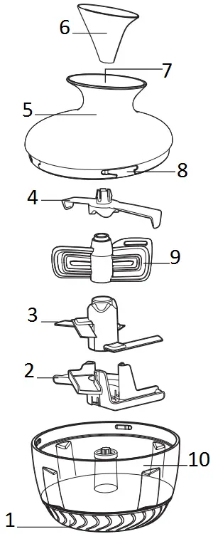Starfrit 92920 Rolling Chopper Parts