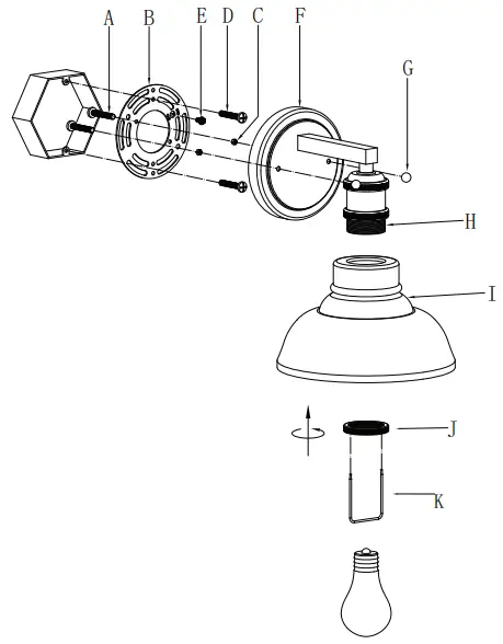 GOLDEN LIGHTING 0305-BA1 1-Light Matte Black Clear Glass Bath Vanity Light 2