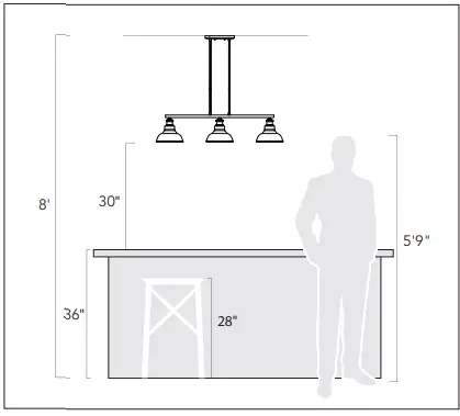 GOLDEN LIGHTING 0305-BA1 1-Light Matte Black Clear Glass Bath Vanity Light 3