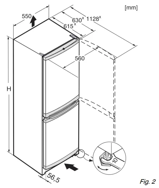 LIEBHERR CUb 2331 20 Automatic Fridge-Freezer with SmartFros - fig 2