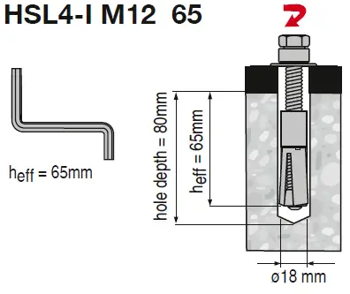 HILTI HSL4-I M12 65 Heavy-Duty Wedge Anchor-1
