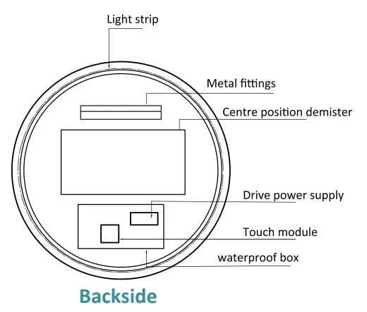 HOMLUX Round LED Bathroom Mirror - Light 2