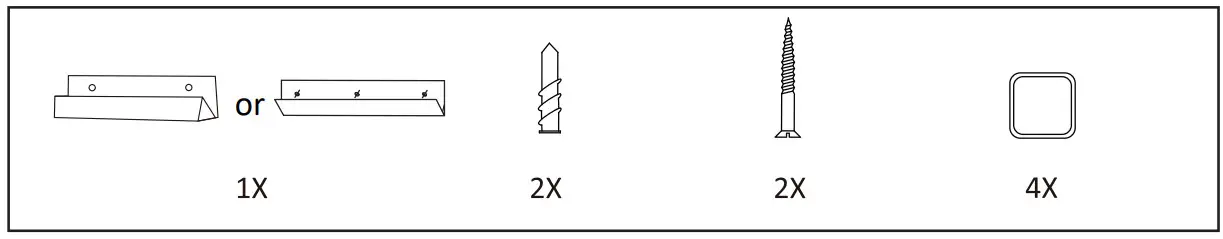 HOMLUX Round LED Bathroom Mirror - Parts list