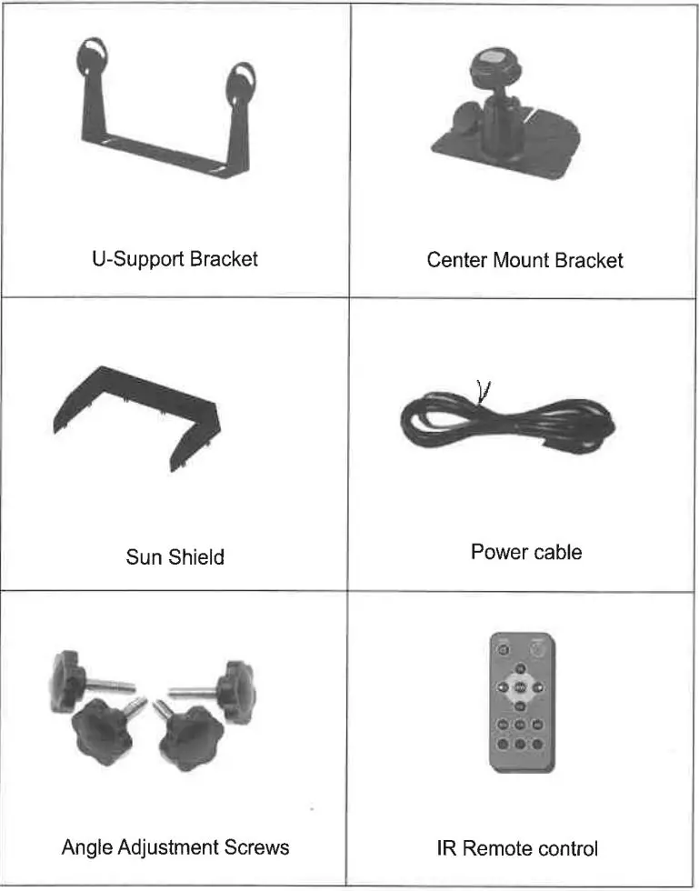 SHARP VISION EMSV1196 2.4G Digital 9-Inch Wireless Color LCD Monitor Instruction Manual - Accessories
