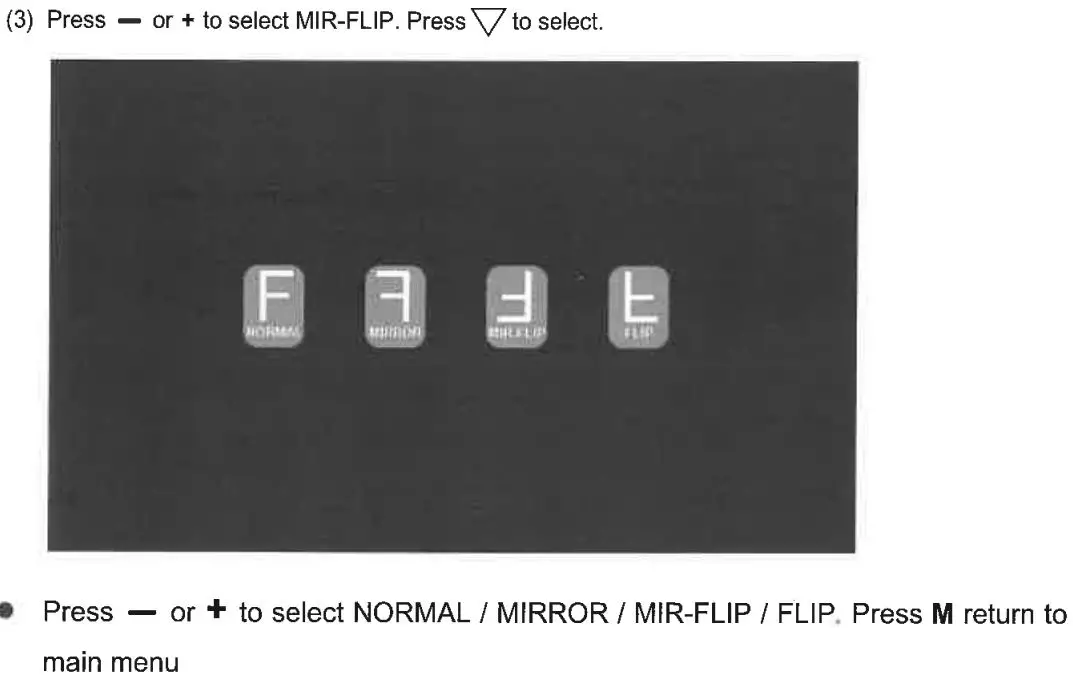 SHARP VISION EMSV1196 2.4G Digital 9-Inch Wireless Color LCD Monitor Instruction Manual - Menu