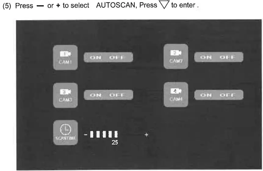 SHARP VISION EMSV1196 2.4G Digital 9-Inch Wireless Color LCD Monitor Instruction Manual - Menu