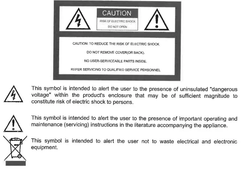 SHARP VISION EMSV1196 2.4G Digital 9-Inch Wireless Color LCD Monitor Instruction Manual - Safety icon
