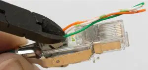 Assembling the RJ45 connector