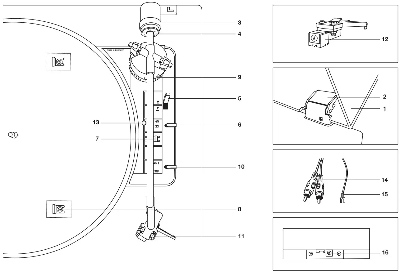 REKKORD AUDIO F 300 Advanced Automatic Sub Chassis Turntable - Fig 1