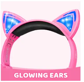 LOBKIN-S1062-Kids-Headphones-with-LED-Light-Up-Cat-Ears-fig-5