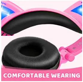 LOBKIN-S1062-Kids-Headphones-with-LED-Light-Up-Cat-Ears-fig-6