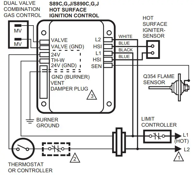 resideo Direct Ignition Combination Gas - DUAL VALVE