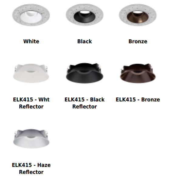 ELCO Lighting ELK415B 4 Inch Pex Round Trimless Adjustable Smooth Reflector - Figure 2