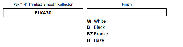 ELCO Lighting ELK415B 4 Inch Pex Round Trimless Adjustable Smooth Reflector - Figure 3
