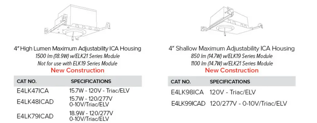 ELCO Lighting ELK415B 4 Inch Pex Round Trimless Adjustable Smooth Reflector - Figure 6