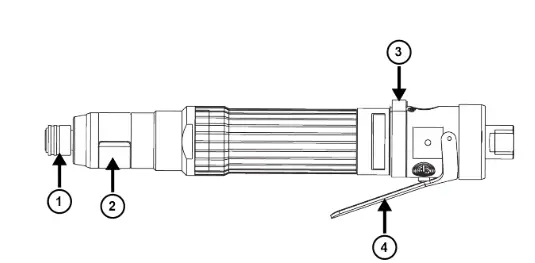 Chicago Pneumatic CP2800 Series Screwdriver - Button