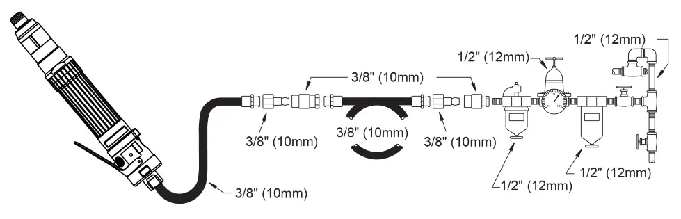 Chicago Pneumatic CP2800 Series Screwdriver - Illustration