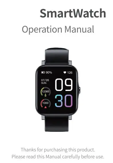 PORTZON B0B3RVBC8G SmartWatch User Manual