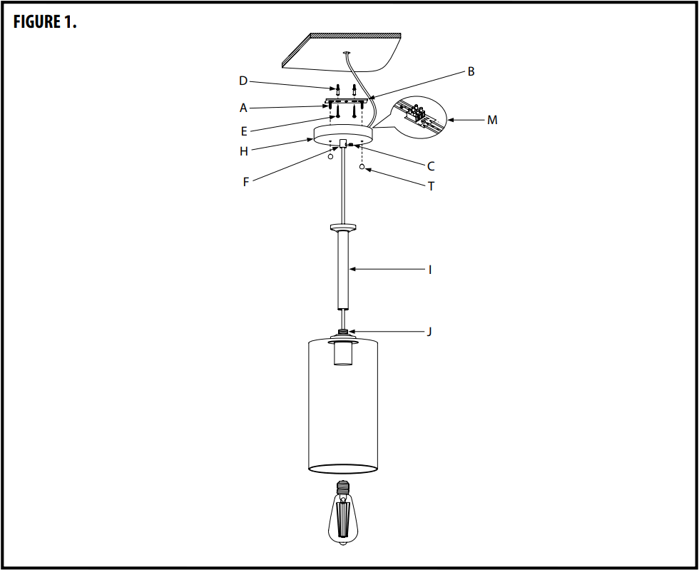 Westinghouse 61012 Indoor Pendant Light - FIGURE 1