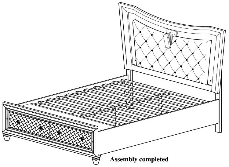 Best 9749 Venetian 5-Piece Champagne Queen Bedroom Set With Chest - 15