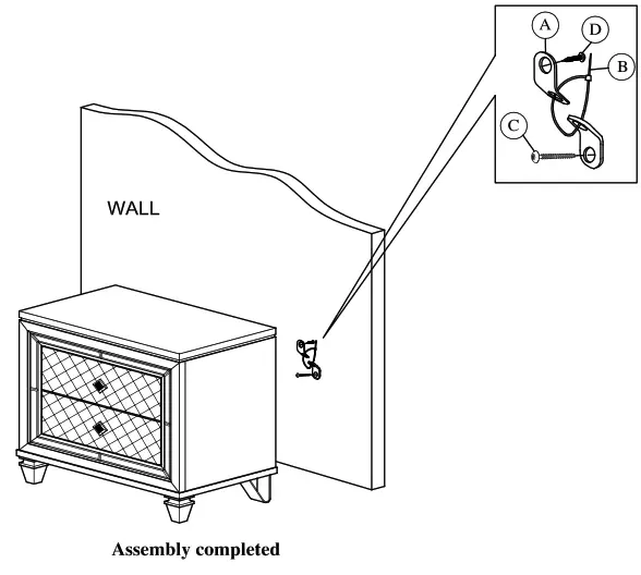 Best 9749 Venetian 5-Piece Champagne Queen Bedroom Set With Chest - 7