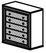 Best 9749 Venetian 5-Piece Champagne Queen Bedroom Set With Chest - icon