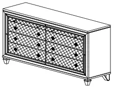 Best 9749 Venetian 5-Piece Champagne Queen Bedroom Set With Chest - icon13