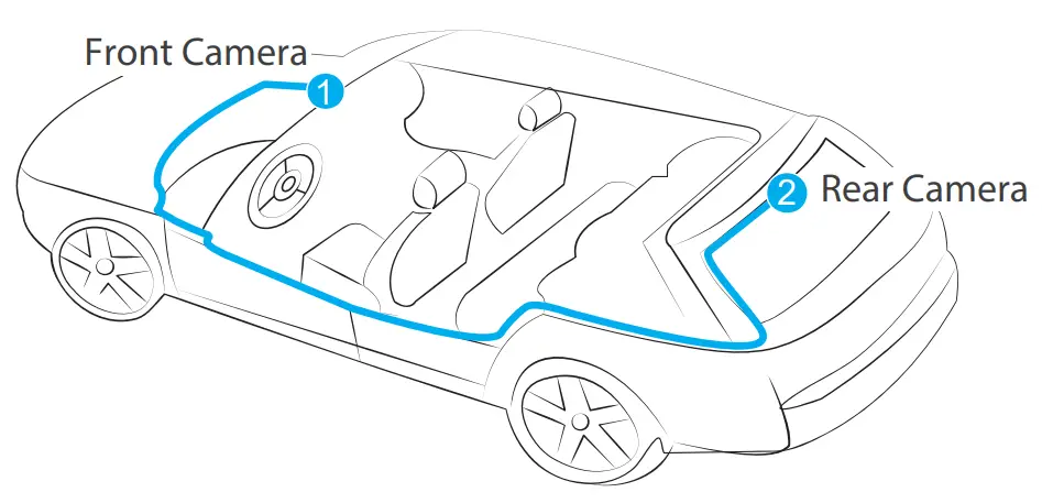 VIOFO A139 PRO 2CH First 4K HDR Front and Rear Dashcam - Cable routing 2
