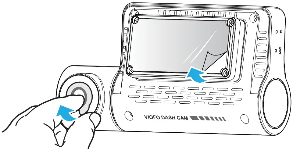 VIOFO A139 PRO 2CH First 4K HDR Front and Rear Dashcam - camera lens