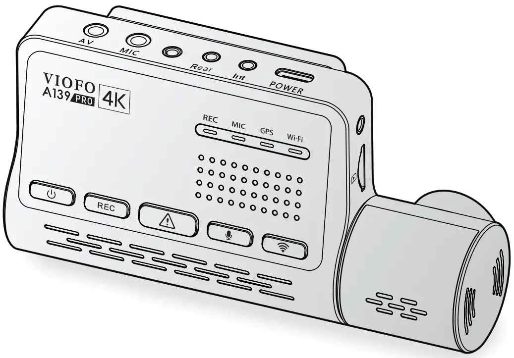 VIOFO A139 PRO 2CH First 4K HDR Front and Rear Dashcam