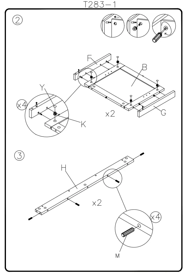 ASHLEY T283 1 Furniture Camiburg Rectangular Cocktail Table - Fig 1