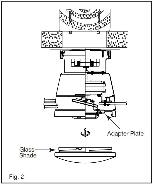 INSTALLING THE LED ASSEMBLY AND GLASS SHADE