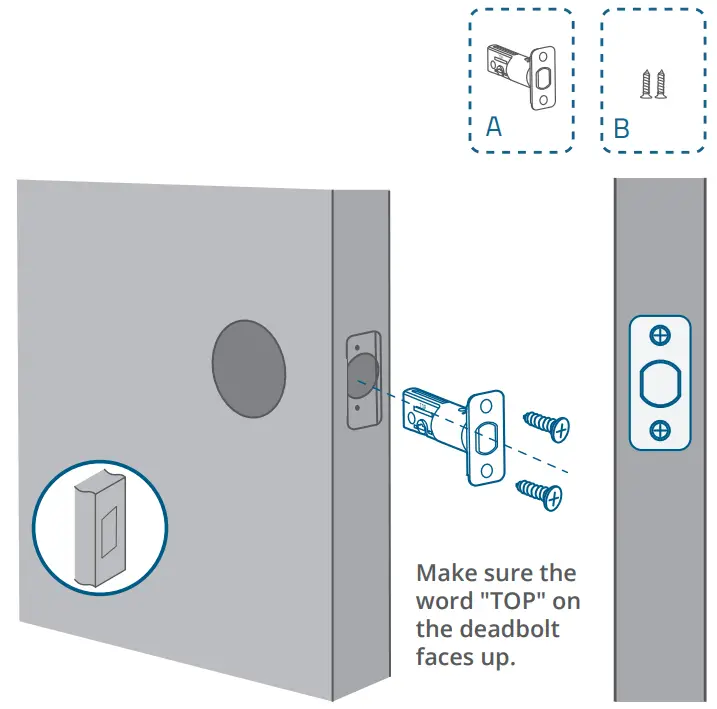 eufy T8502 Security Smart Lock - deadbolt into the doorframe