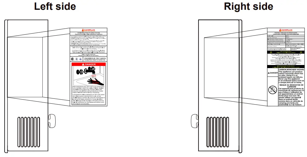 CAMPLUX AY132 Series Portable Tankless Gas Water Heater - fig 5