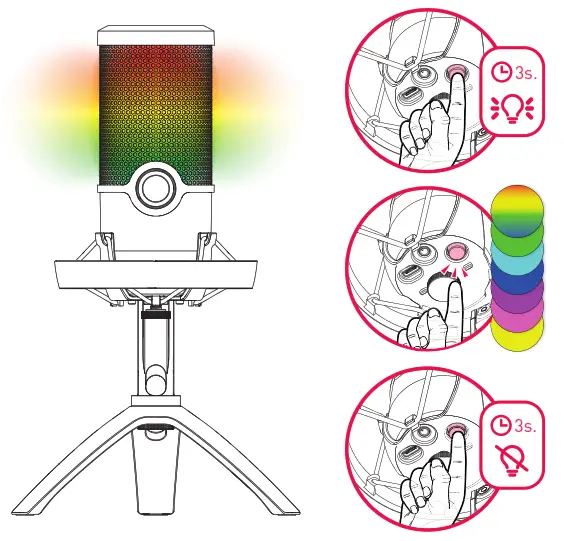 CHERRY UM 9.0 PRO RGB USB Microphone - 9