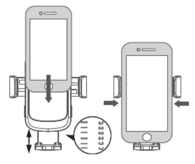 POWERTECH HS 9064 Car Cup Charger with 15W Wireless Charger - Charging 1