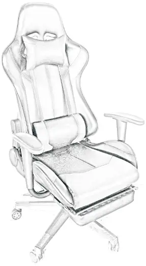 kogan Ergolux ELGCHRPUR1A Kevlar Gaming Chair - 1