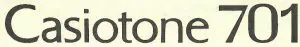 CT-701 Casiotone Electronic Music Instrument -- logo