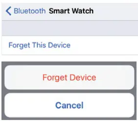 Bluetooth Forget Device Interface