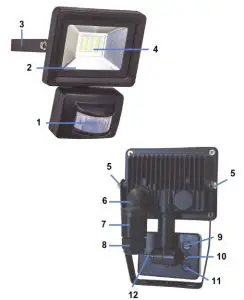 WeteLux 900826 10W LED Floodlight - Overview 1