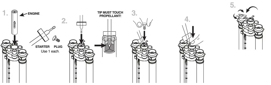 ESTES 2206 NASA SLS Rocket - PREPARE ENGINE