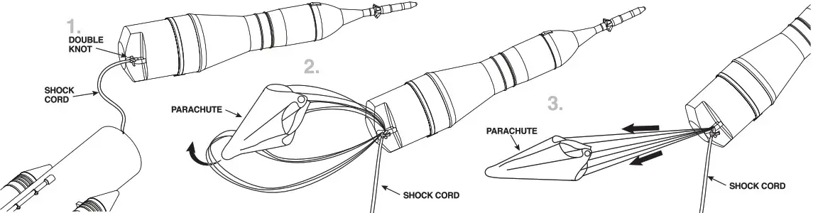 ESTES 2206 NASA SLS Rocket - PREPARE RECOVER SYSTEM