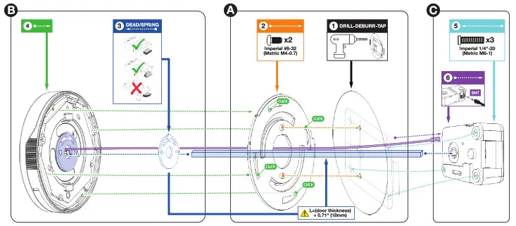 dormakaba LA GARD 700 Series High Security Safe Lock- Dead Bolt