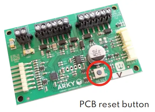 ARKY 60223 Core Plus Wandschrank For Defibrillator - PCB reset button
