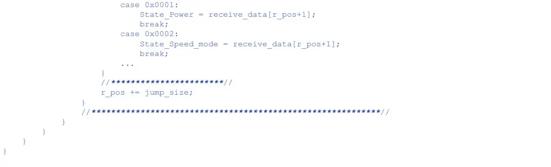 BLAUBERG VENTO Expert A30 W V.2 - EXAMPLE OF PROCESSING PACKETS WRITTEN IN C 4