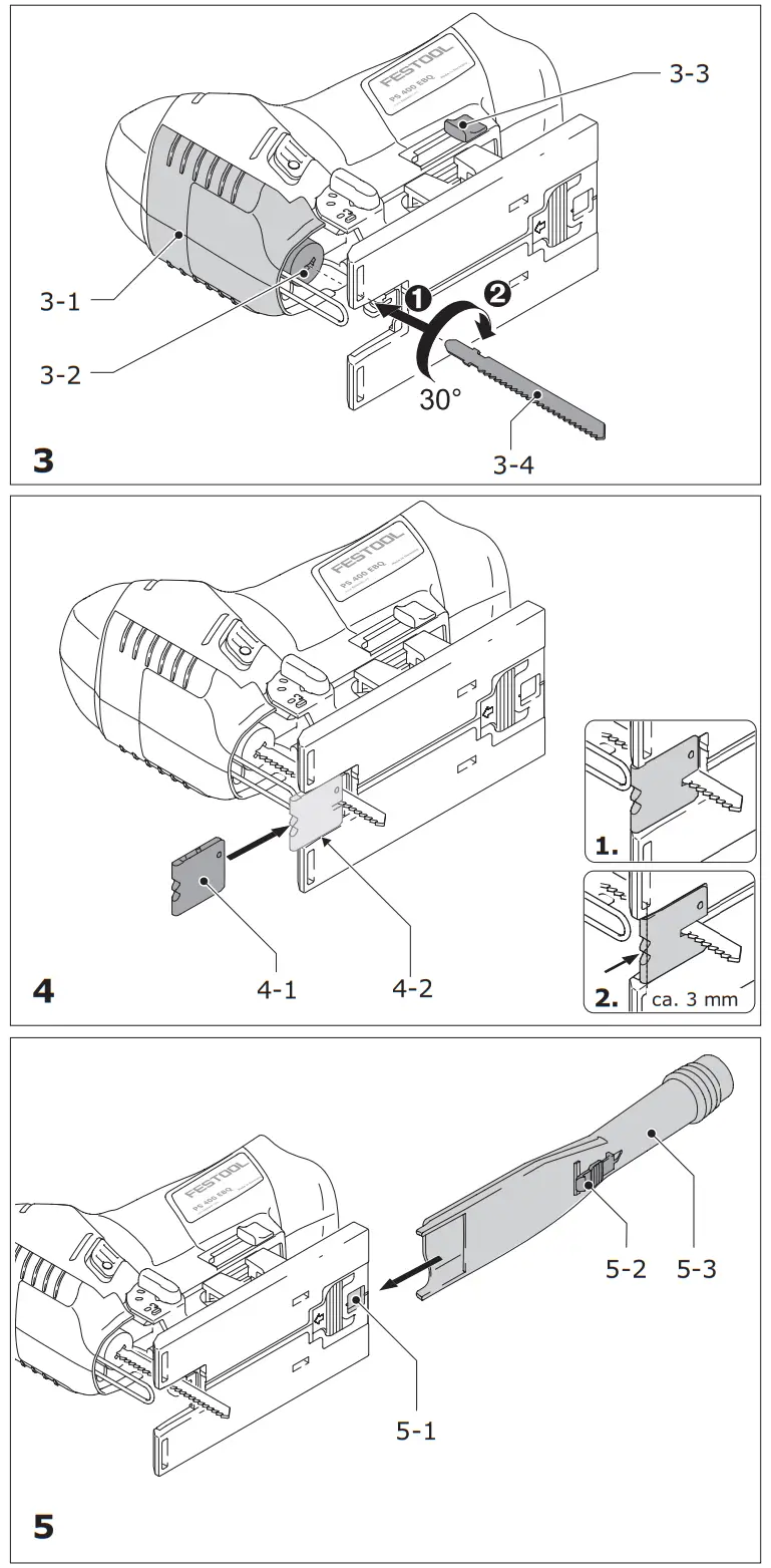 FESTOOL PS 400 EBQ Pendulum Jig Saw Carvex -fig 2