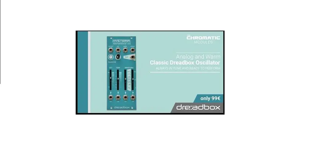 Dreadbox Hysteria Vco Oscillator With Note Quantizer Module User Manual Dreadbox Hysteria Vco Oscillator With Note Quantizer Module User Manual