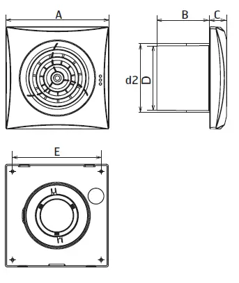 FLEXIT 400065 Silent Eco Standard Bathroom Fan-1